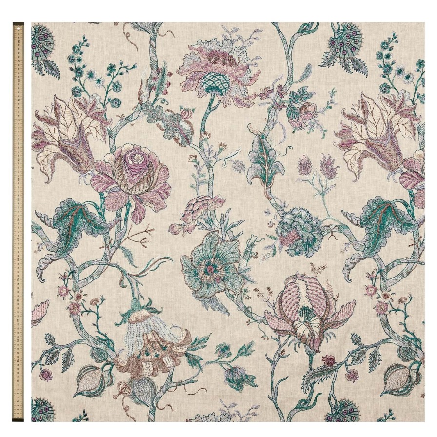 Fabric House of Hackney | Artemis Embroidered Linen Blind-Alabaster