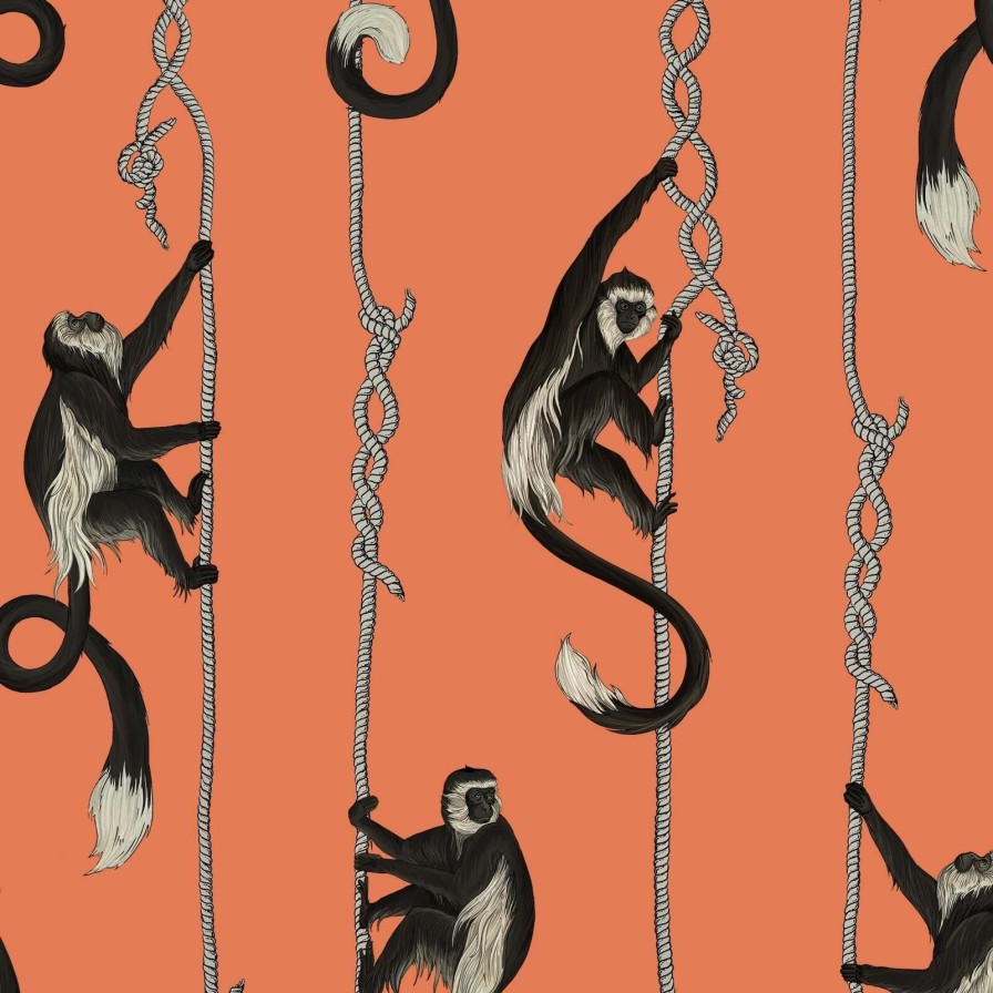 Wallpaper House of Hackney | Troop Wallpaper-Salamander Orange