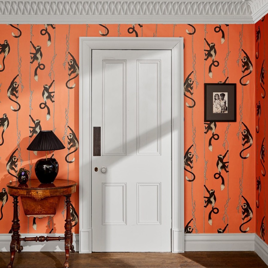 Wallpaper House of Hackney | Troop Wallpaper-Salamander Orange