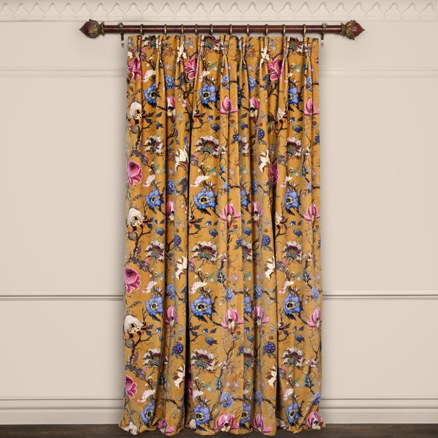 Fabric House of Hackney | Artemis Velvet Curtain-Bronze