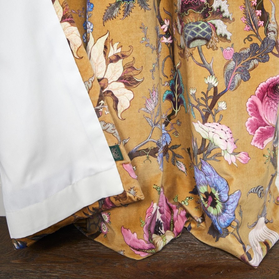Fabric House of Hackney | Artemis Velvet Curtain-Bronze
