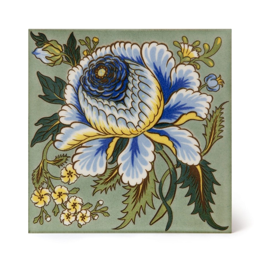 Furnishings House of Hackney Tiles | Artemis Rose Printed Tiles-Sage
