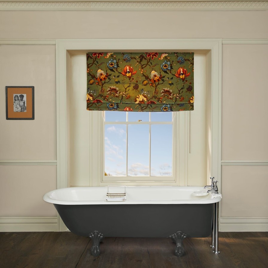 Fabric House of Hackney | Artemis Velvet Blind-Moss Green