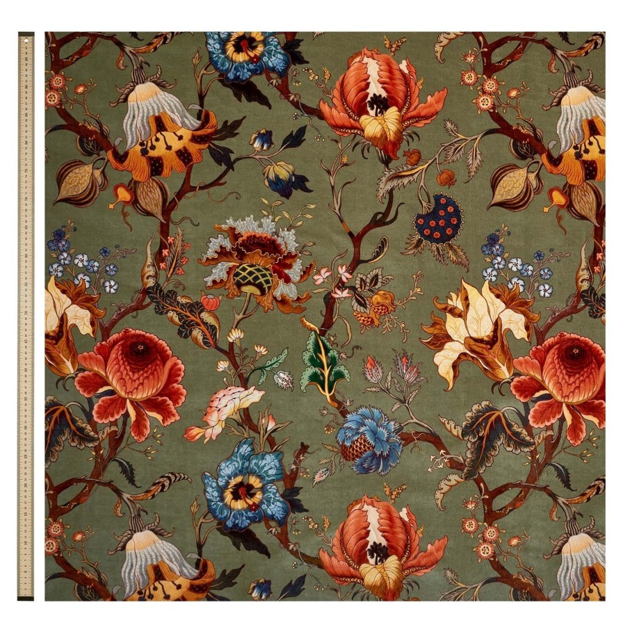 Fabric House of Hackney | Artemis Velvet Blind-Moss Green