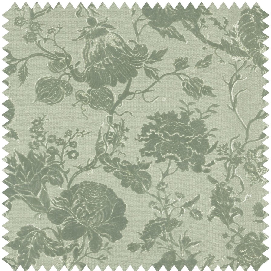 Fabric House of Hackney | Artemis Cut-Velvet Blind-Eucalyptus