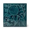 Furnishings House of Hackney Tiles | Artemis Rose Relief Tiles-Teal
