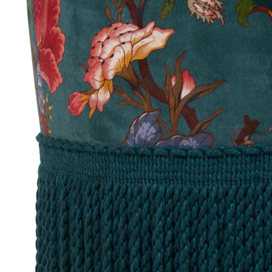 Furnishings House of Hackney Bottomans | Artemis Velvet Bottoman-Petrol