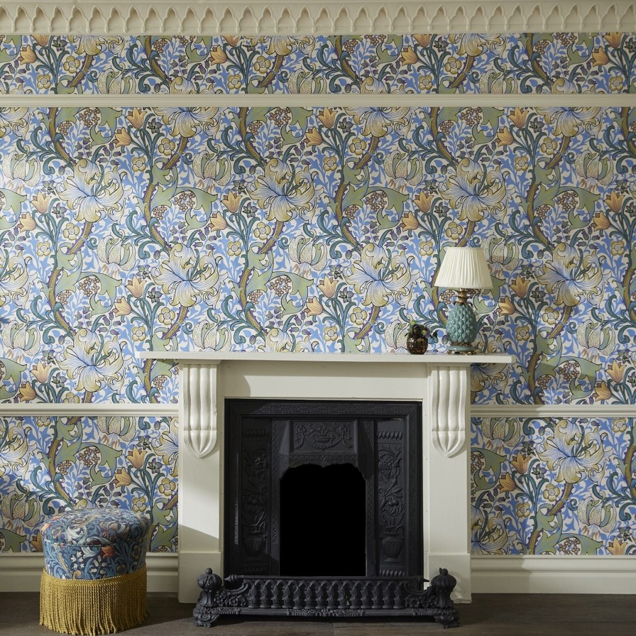 Wallpaper House of Hackney | Golden Lily Wallpaper-Sky