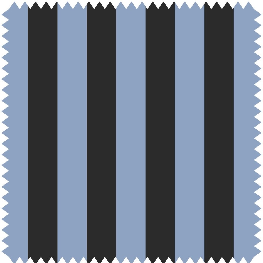 Wallpaper House of Hackney | Camelot Stripe Jacquard Blind-Sky And Noir