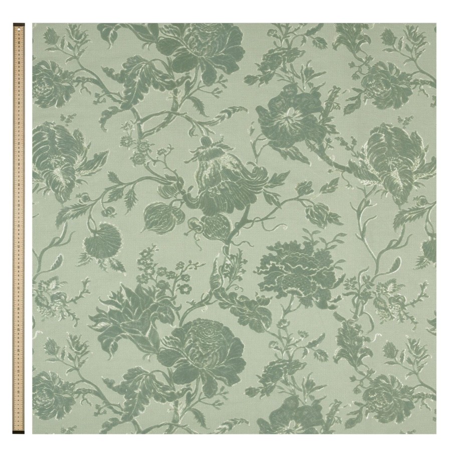 Fabric House of Hackney | Artemis Velvet Curtain-Eucalyptus