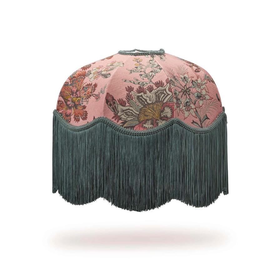 Accessories House of Hackney Lampshades | Flora Fantasia Jacquard Tilia Lampshade-Bisque Pink