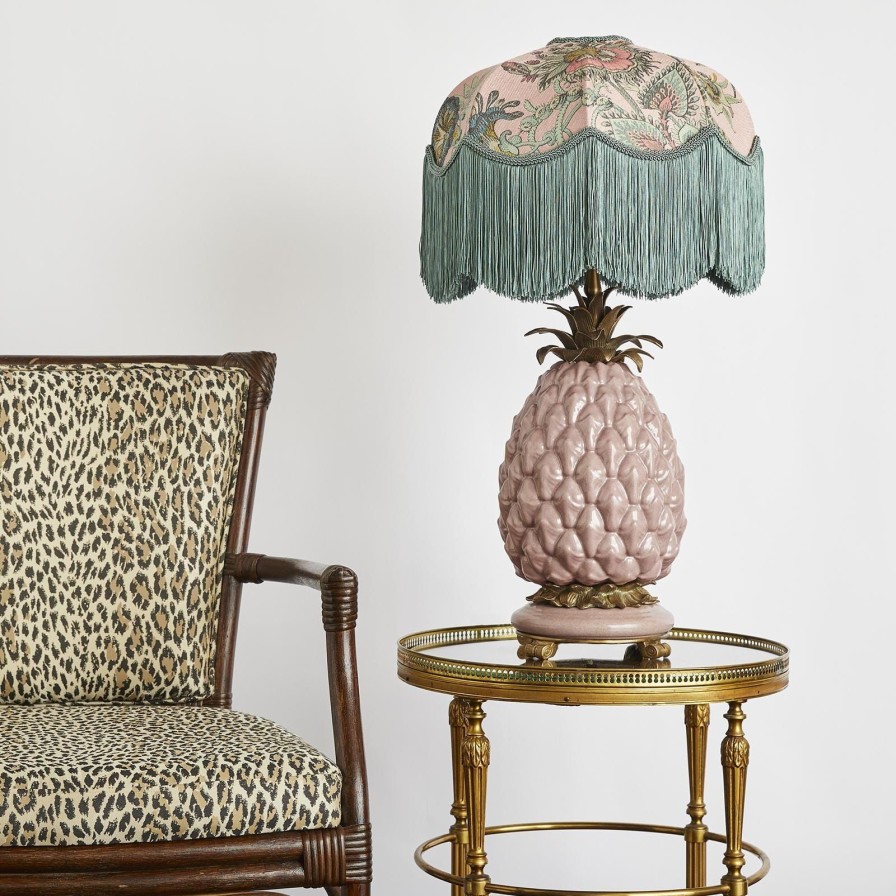 Accessories House of Hackney Lampshades | Flora Fantasia Jacquard Tilia Lampshade-Bisque Pink