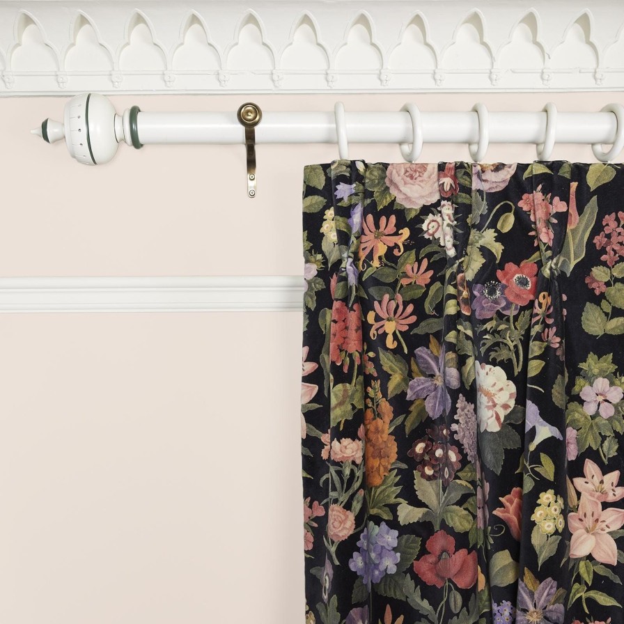 Fabric House of Hackney | Floralia Velvet Curtain-Noir