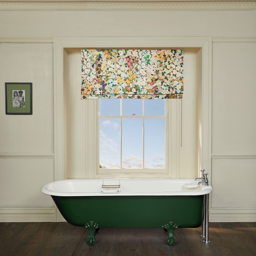 Fabric House of Hackney | Hollyhocks Cotton Linen Blind-Summer
