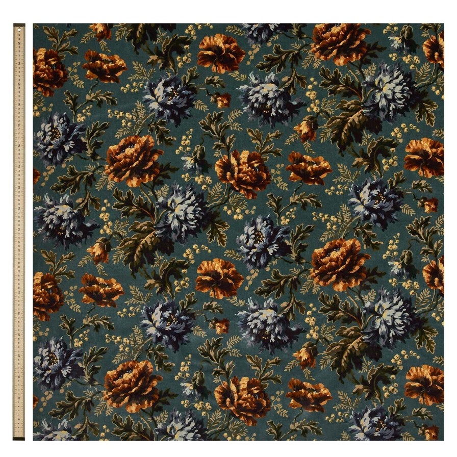 Fabric House of Hackney | Opia Velvet Blind-Petrol