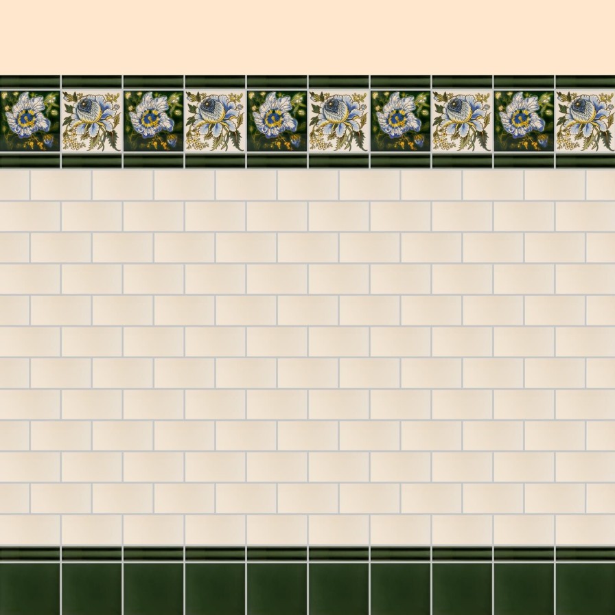 Furnishings House of Hackney Tiles | Marlowe Dado Tiles-Verde