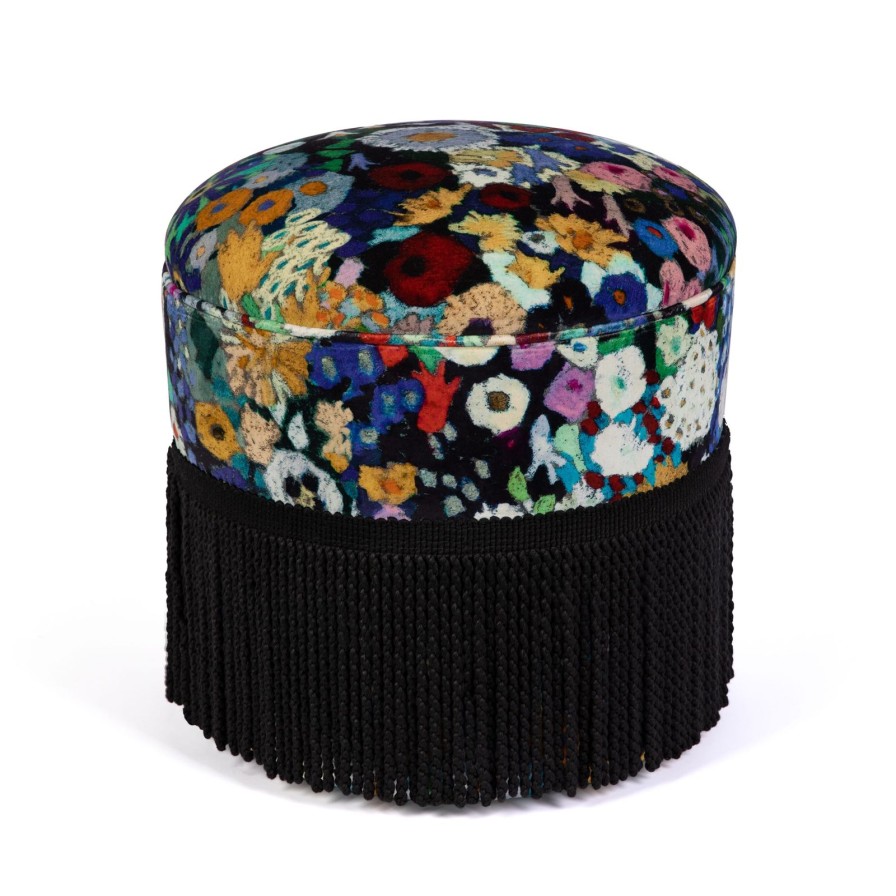 Furnishings House of Hackney Bottomans | Woodstock Velvet Bottoman-Meadow