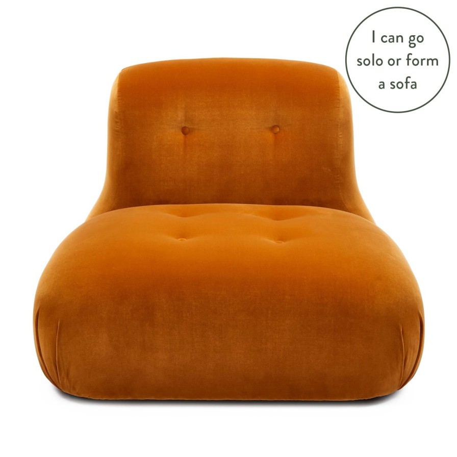 Furnishings House of Hackney Castle Chairs | Castle Chair Velvet-Tobacco