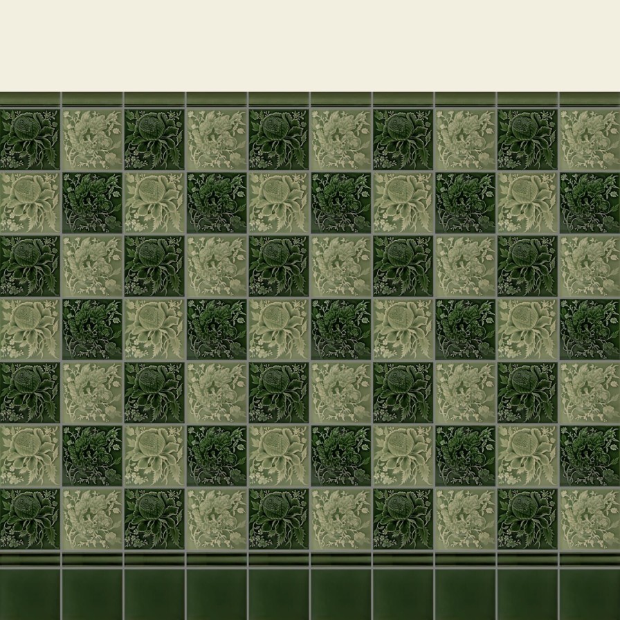 Furnishings House of Hackney Tiles | Artemis Rose Relief Tiles-Verde