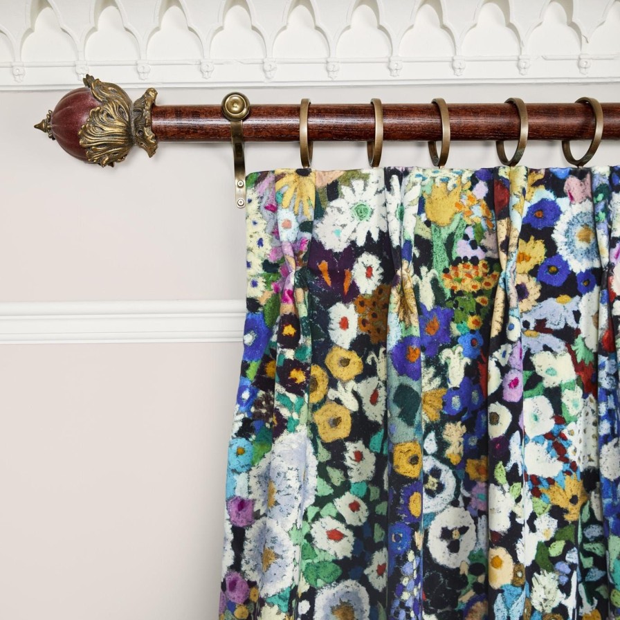 Fabric House of Hackney | Woodstock Velvet Curtain-Meadow