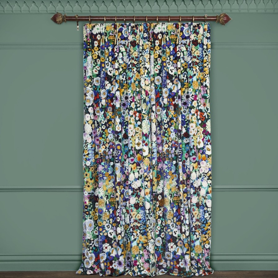 Fabric House of Hackney | Woodstock Velvet Curtain-Meadow