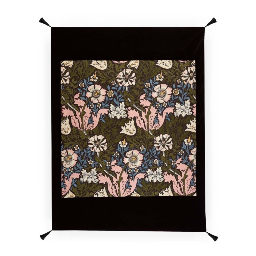 Furnishings House of Hackney Bedding | Compton Jacquard Blanket-Onyx