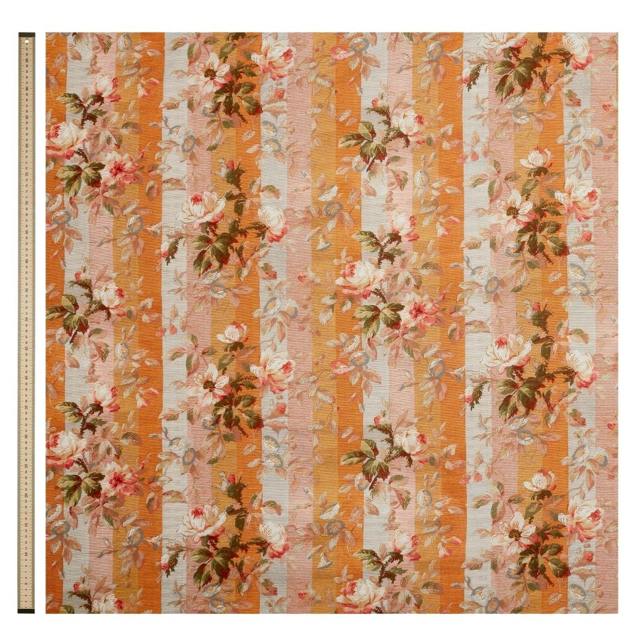 Wallpaper House of Hackney | Rainbow Rose Cotton Linen Blind-Dusk Stripe
