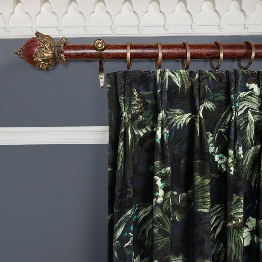 Fabric House of Hackney | Limerence Velvet Curtain-Ink