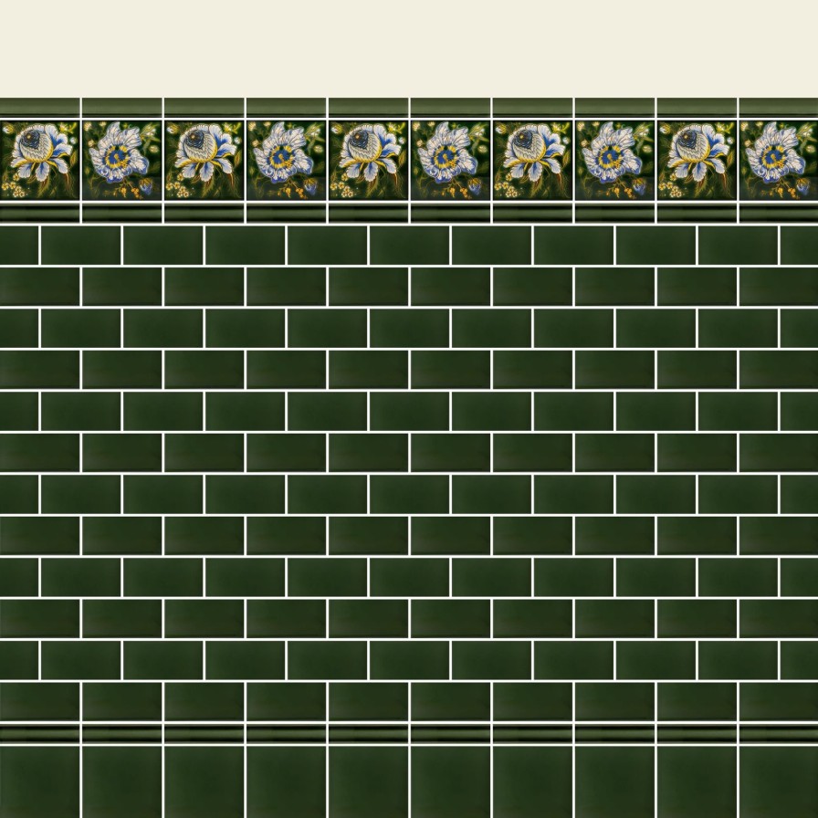 Furnishings House of Hackney Tiles | Artemis Rose Printed Tiles-Verde