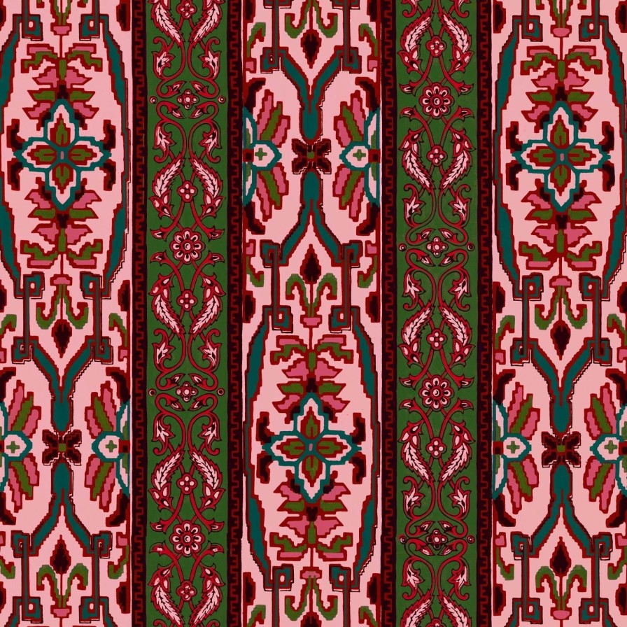 Wallpaper House of Hackney | Mamounia Wallpaper-Amaranth & Juniper Green