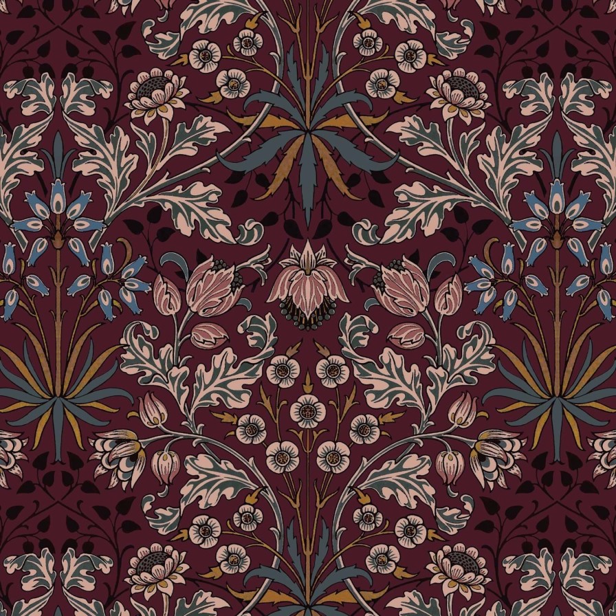 Wallpaper House of Hackney | Hyacinth Wallpaper-Mulberry