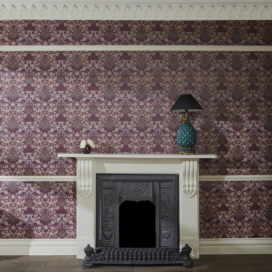 Wallpaper House of Hackney | Hyacinth Wallpaper-Mulberry