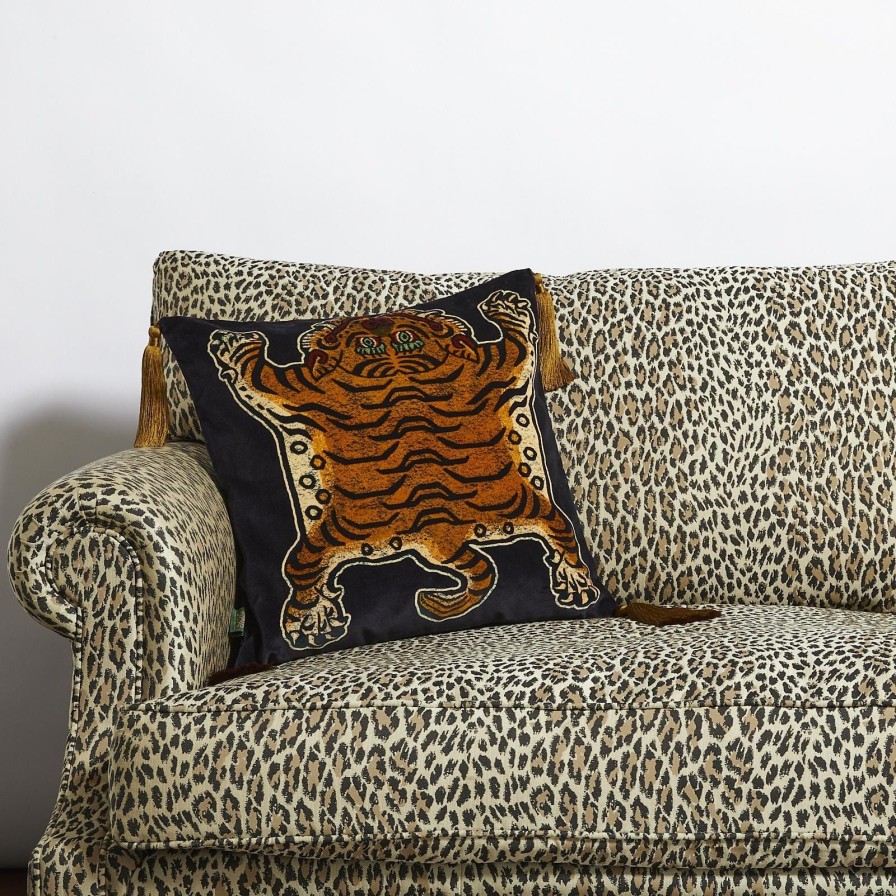 Accessories House of Hackney Animal Cushions | Saber Medium Tassel Velvet Cushion-Noir