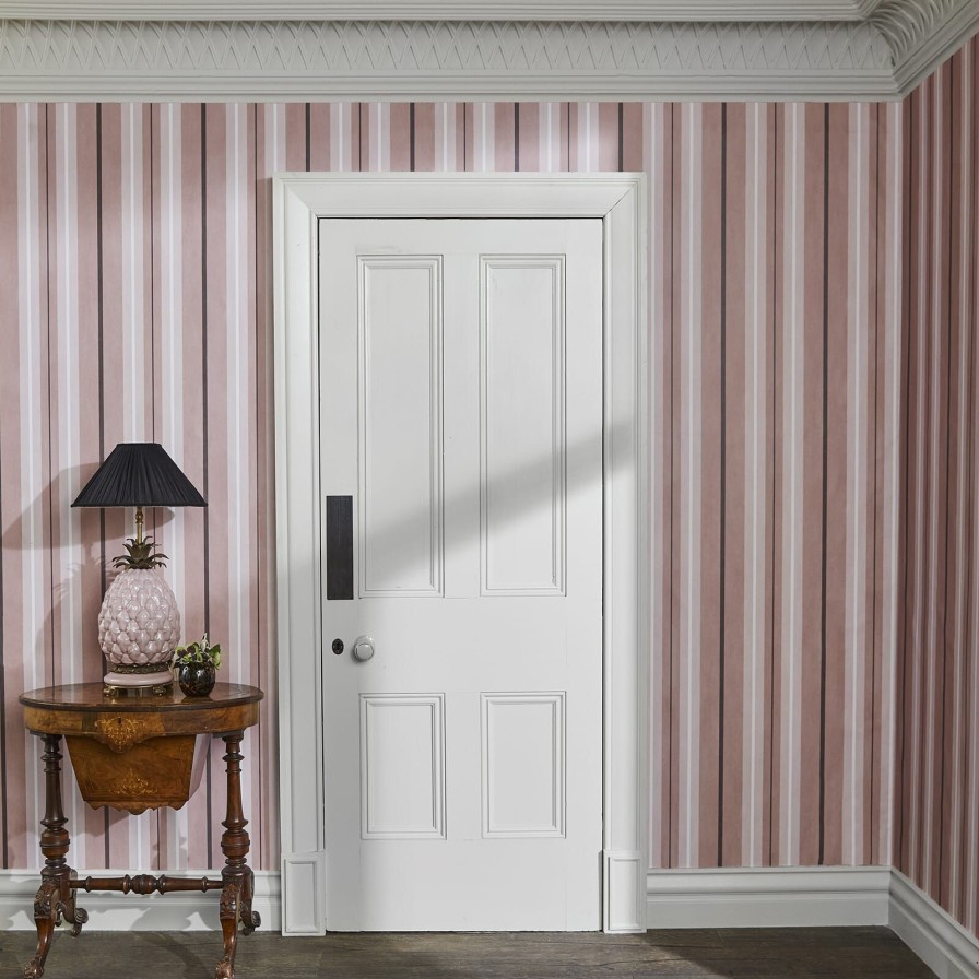 Wallpaper House of Hackney | Lauriston Stripe Wallpaper-Sakura