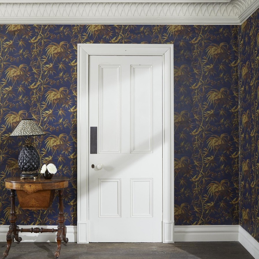 Wallpaper House of Hackney | Aurora Wallpaper-Midnight & Gold