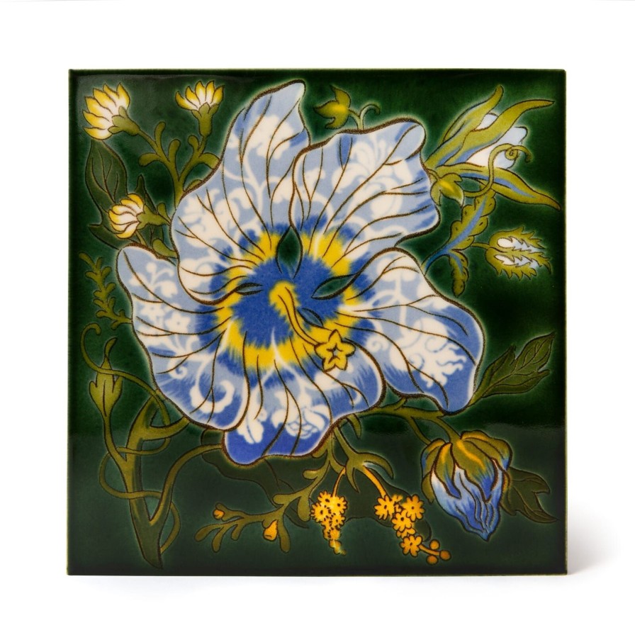 Furnishings House of Hackney Tiles | Artemis Hibiscus Printed Tiles-Verde