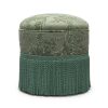 Furnishings House of Hackney Bottomans | Artemis Cut-Velvet Bottoman-Eucalyptus