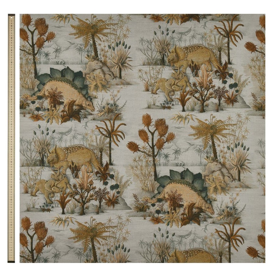 Fabric House of Hackney | Dinosauria Cotton Linen Blind-Dusk