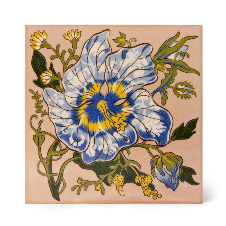 Furnishings House of Hackney Tiles | Artemis Hibiscus Printed Tiles-Blush
