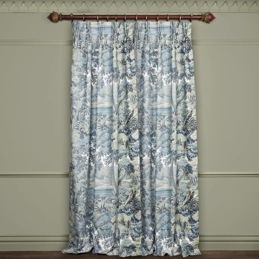 Fabric House of Hackney | Plantasia Cotton Linen Curtain-Sage
