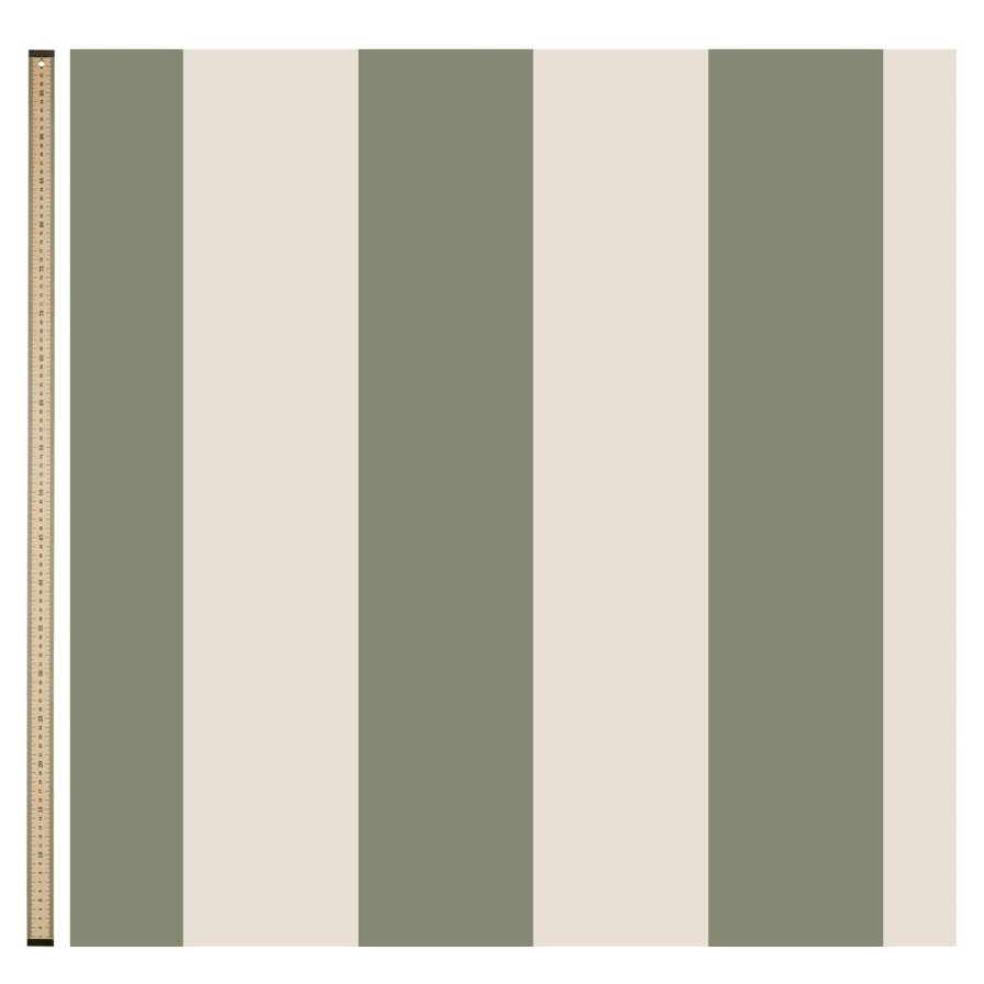 Wallpaper House of Hackney | Trematon Stripe Jacquard-Verdigris