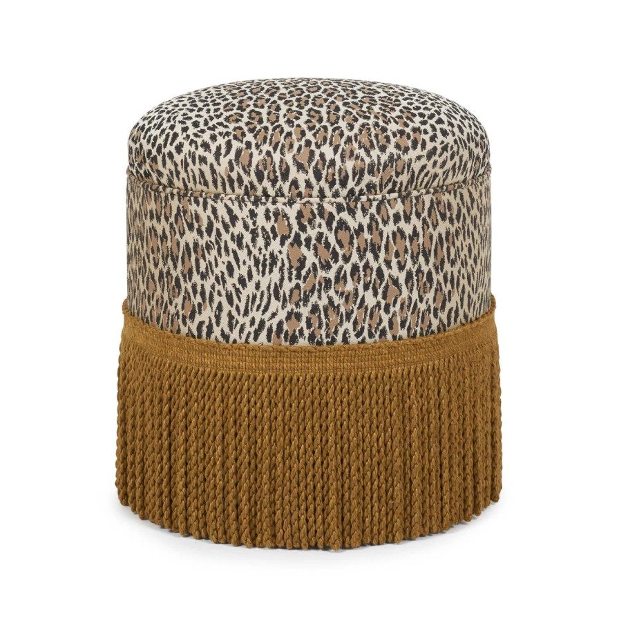 Furnishings House of Hackney Bottomans | Wild Card Jacquard Bottoman-Butterscotch