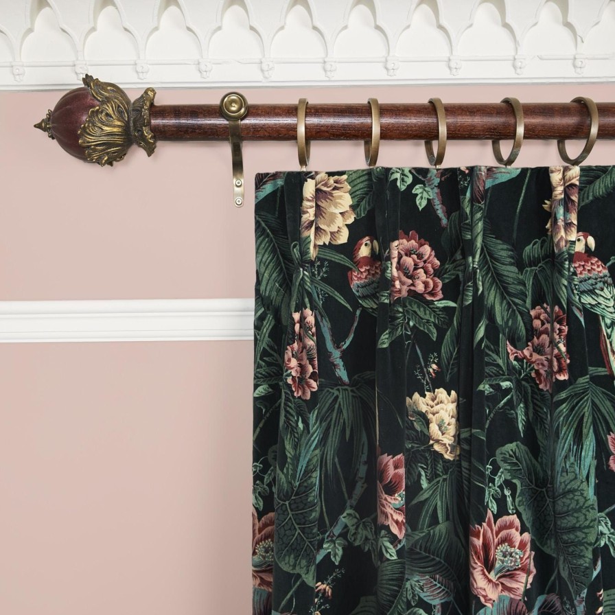 Fabric House of Hackney | Paradisa Velvet Curtain-Spruce Green