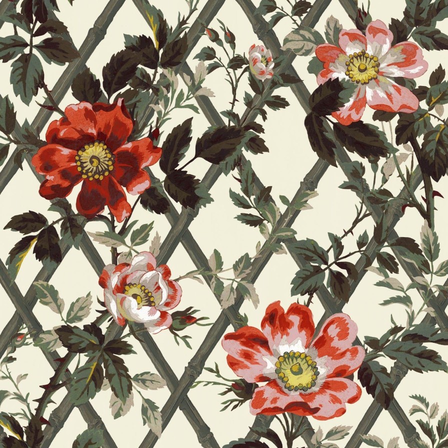 Wallpaper House of Hackney | Bryher Rose Wallpaper-Cinnabar