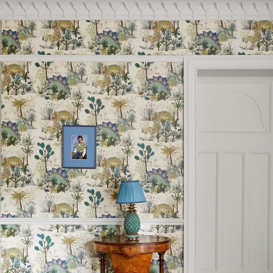 Wallpaper House of Hackney | Dinosauria Wallpaper-Ecru