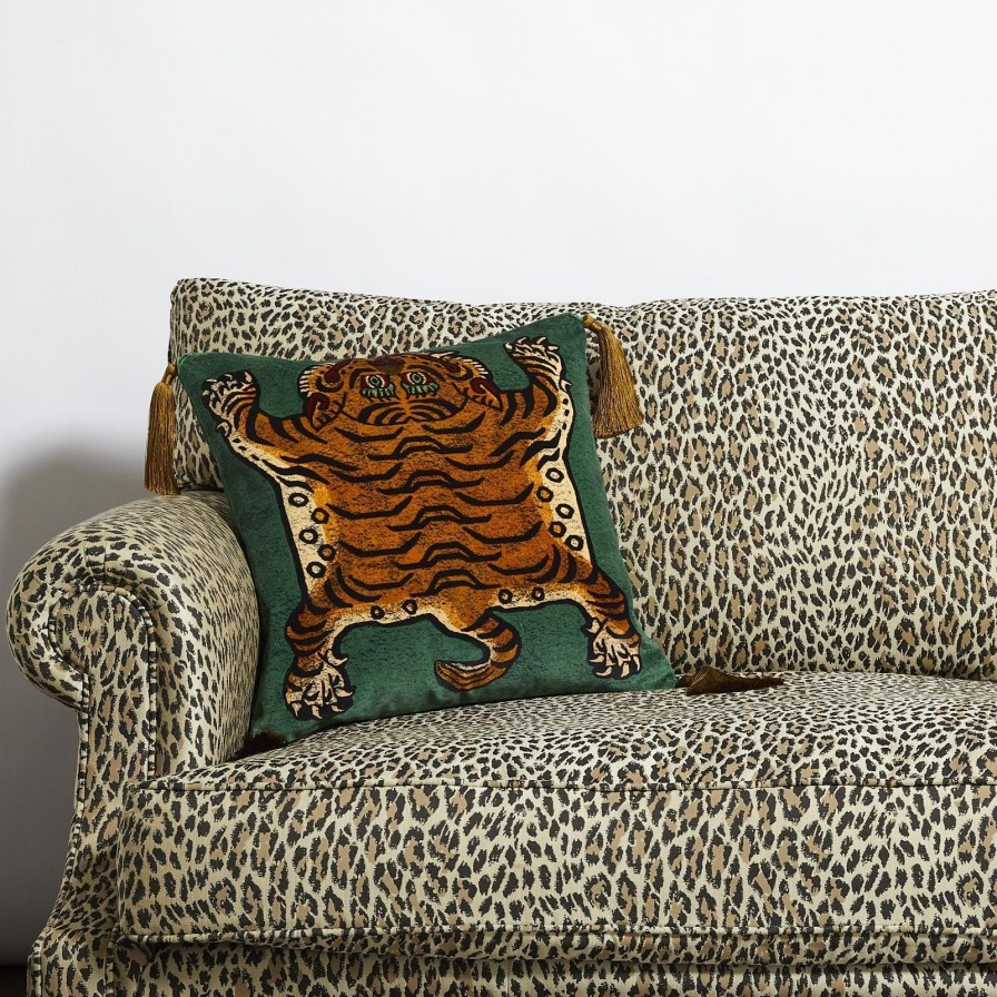 Accessories House of Hackney Animal Cushions | Saber Medium Tassel Velvet Cushion-Emerald