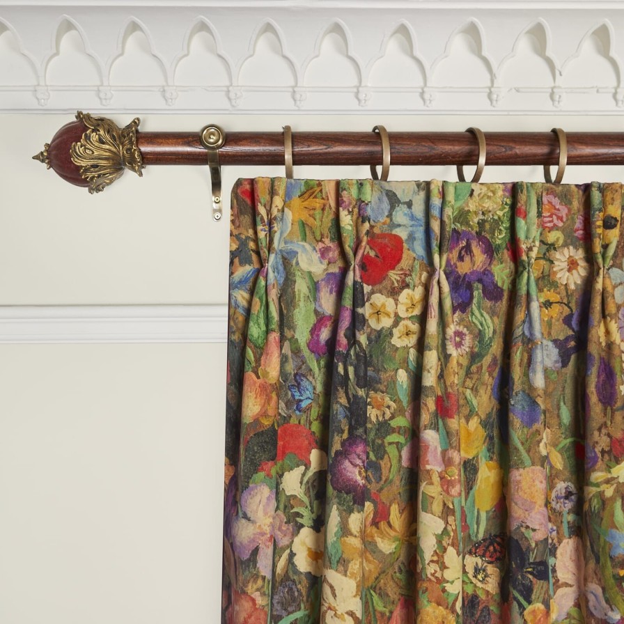 Fabric House of Hackney | Floribunda Magna Velvet Curtain-Zenith