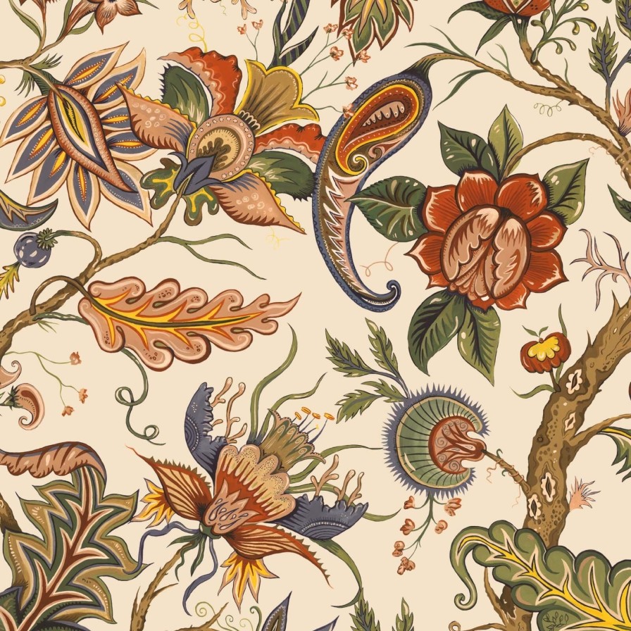 Wallpaper House of Hackney | Damas Wallpaper-Cream