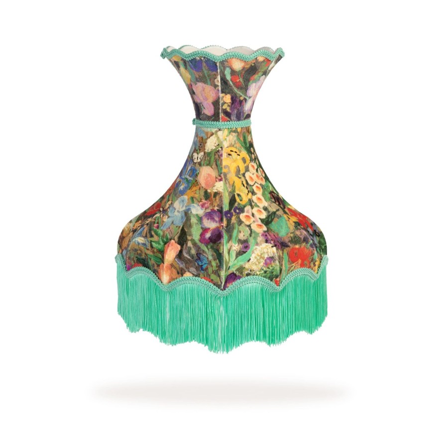 Accessories House of Hackney Lampshades | Floribunda Velvet Narcissus Table Lampshade-Zenith