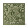 Furnishings House of Hackney Tiles | Artemis Hibiscus Relief Tiles-Sage